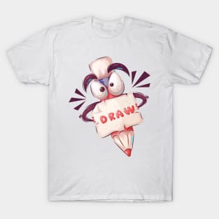 Draw Pencil artwork cartoon T-Shirt